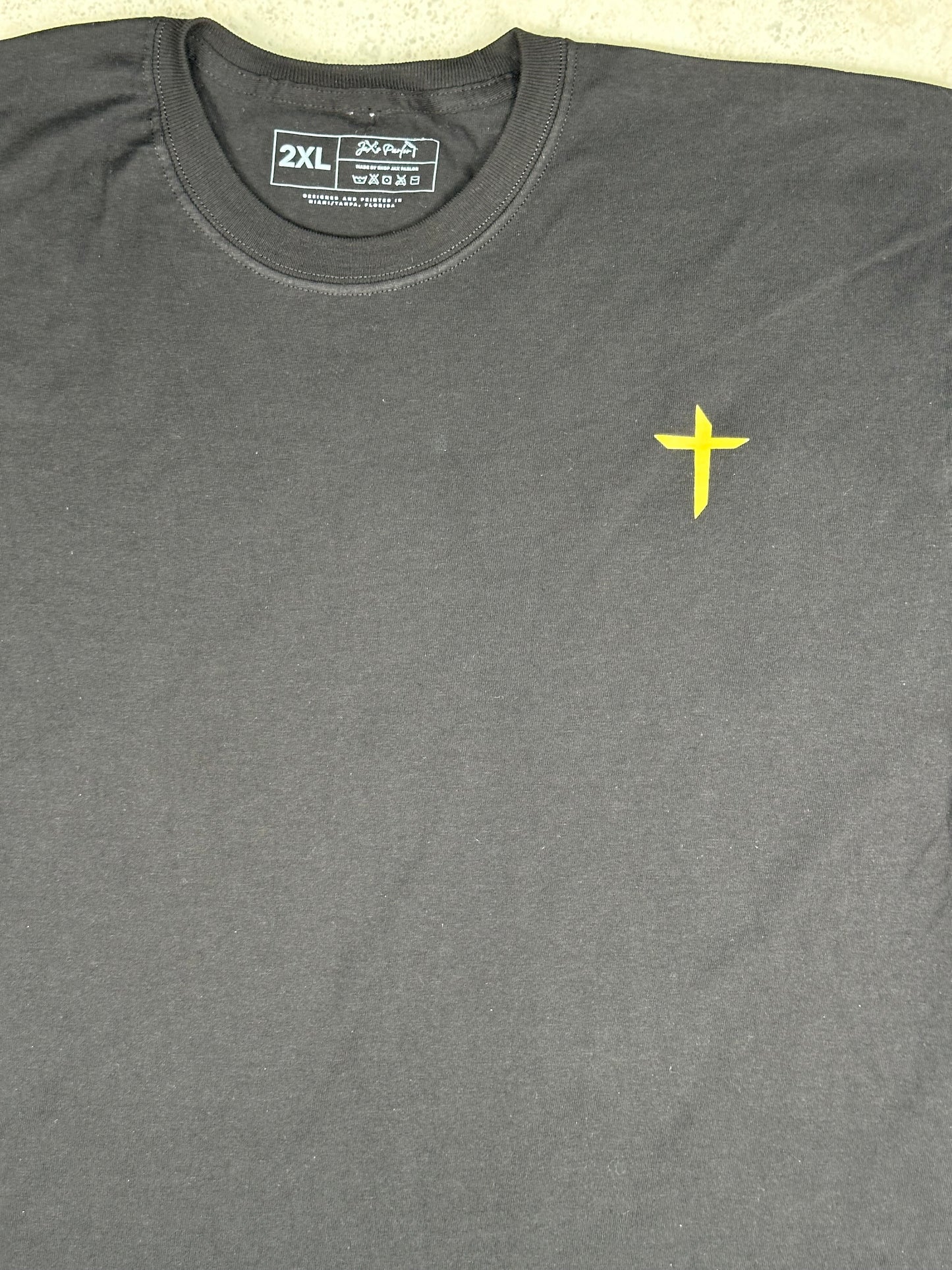 Black/Gold Jesus Loves You tee